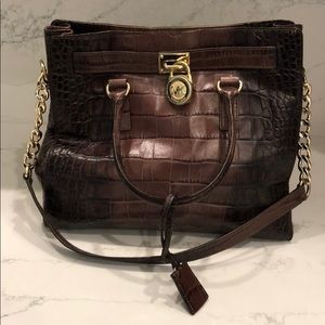 Michael Kors Large Hamilton Alligator Tote